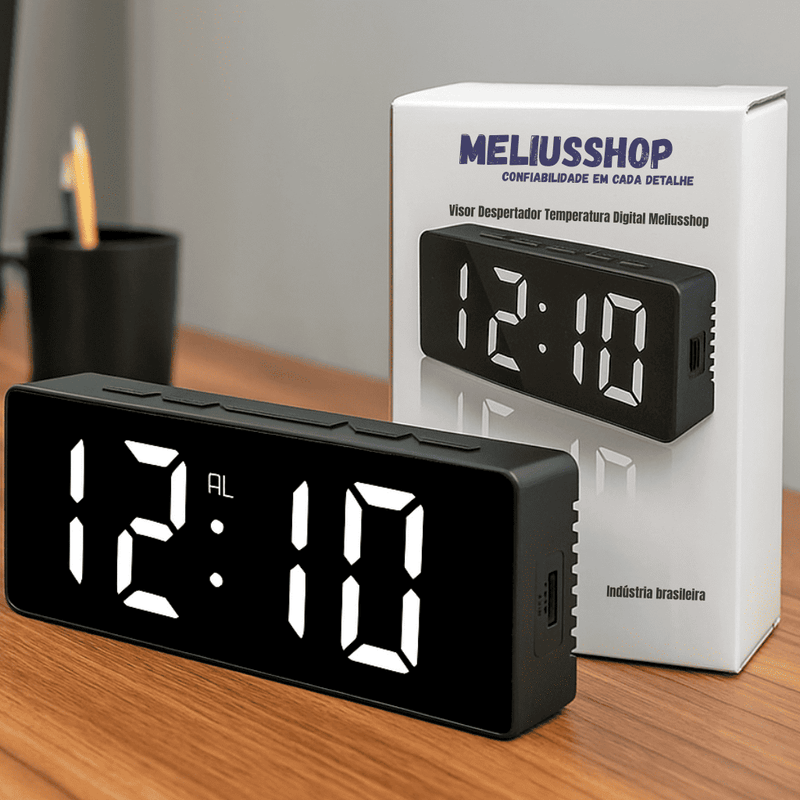 Visor Despertador Temperatura Digital Meliusshop